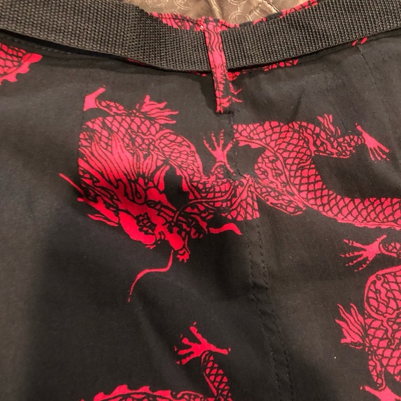 Like An Angel Dragon Print Red & Black Stretch Harem Pants  Size Small EUC - Picture 10 of 12